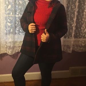 Maje Plaid Coat